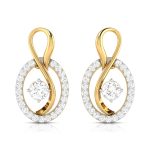 0.55 ct Natural Diamond Earrings 14k Yellow, Rose White Gold