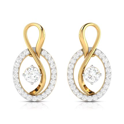 0.55 ct Natural Diamond Earrings 14k Yellow, Rose White Gold