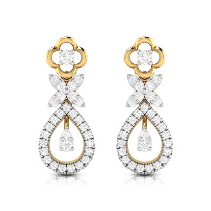 0.86 ct Natural Diamond Earrings 14k Yellow, Rose White Gold
