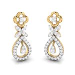 0.62 ct Natural Diamond Earrings 14k Yellow, Rose White Gold - Image 8