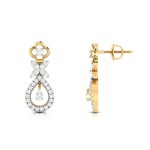 0.62 ct Natural Diamond Earrings 14k Yellow, Rose White Gold - Image 10