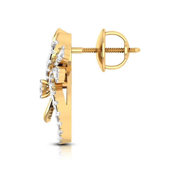 0.77 ct Natural Diamond Earrings 14k Yellow, Rose White Gold - Image 10