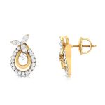 0.50 ct Natural Diamond Earrings 14k Yellow, Rose White Gold - Image 9