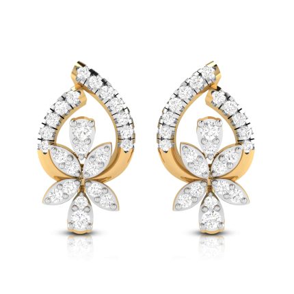 0.54 ct Natural Diamond Earrings 14k Yellow, Rose White Gold