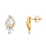 0.54 ct Natural Diamond Earrings 14k Yellow, Rose White Gold - Image 9