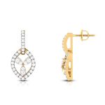 0.75 ct Natural Diamond Earrings 14k Yellow, Rose White Gold - Image 9