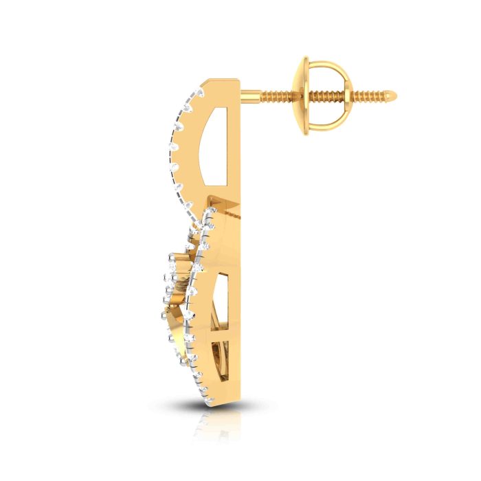 0.75 ct Natural Diamond Earrings 14k Yellow, Rose White Gold - Image 10