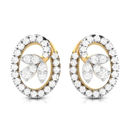0.62 ct Natural Diamond Earrings 14k Yellow, Rose White Gold