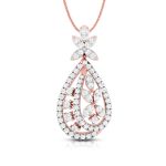 0.78 Ct Natural Diamond Pendants 14k Yellow Rose White Gold - Image 3