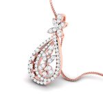 0.78 Ct Natural Diamond Pendants 14k Yellow Rose White Gold - Image 4