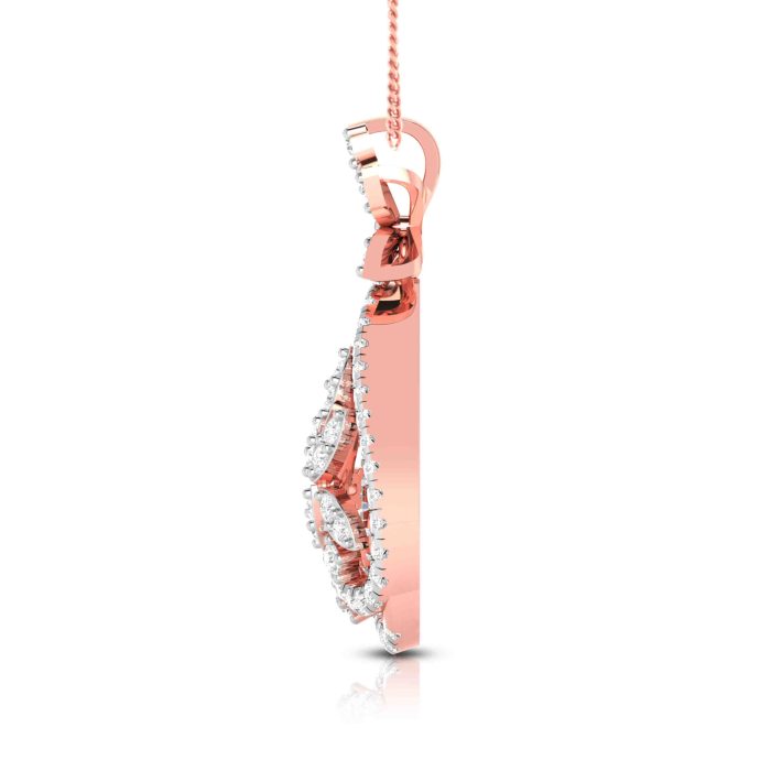 0.78 Ct Natural Diamond Pendants 14k Yellow Rose White Gold - Image 6