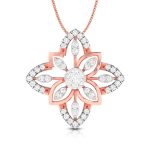 0.51 Ct Natural Diamond Pendants 14k Yellow Rose White Gold - Image 3