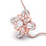 0.51 Ct Natural Diamond Pendants 14k Yellow Rose White Gold - Image 4
