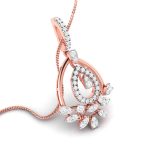 0.51 Ct Natural Diamond Pendants 14k Yellow Rose White Gold - Image 5