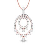 0.70 Ct Natural Diamond Pendants 14k Yellow Rose White Gold - Image 2