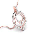 0.70 Ct Natural Diamond Pendants 14k Yellow Rose White Gold - Image 4