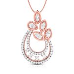 0.77 Ct Natural Diamond Pendants 14k Yellow Rose White Gold - Image 2