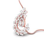 0.55 Ct Natural Diamond Pendants 14k Yellow Rose White Gold - Image 3