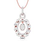0.86 Ct Natural Diamond Pendants 14k Yellow Rose White Gold - Image 2