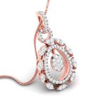 0.86 Ct Natural Diamond Pendants 14k Yellow Rose White Gold - Image 4