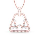 0.77 Ct Natural Diamond Pendants 14k Yellow Rose White Gold - Image 2
