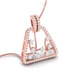 0.77 Ct Natural Diamond Pendants 14k Yellow Rose White Gold - Image 4
