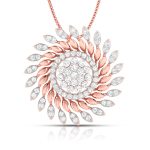 0.89 Ct Natural Diamond Pendants 14k Yellow Rose White Gold - Image 3
