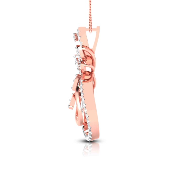 0.66 Ct Natural Diamond Pendants 14k Yellow Rose White Gold - Image 6