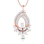 0.66 Ct Natural Diamond Pendants 14k Yellow Rose White Gold - Image 3