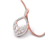 0.72 Ct Natural Diamond Pendants 14k Yellow Rose White Gold - Image 4