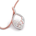 0.72 Ct Natural Diamond Pendants 14k Yellow Rose White Gold - Image 5