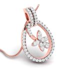 0.53 Ct Natural Diamond Pendants 14k Yellow Rose White Gold - Image 5
