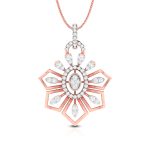 0.75 Ct Natural Diamond Pendants 14k Yellow Rose White Gold - Image 3