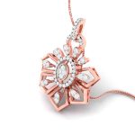 0.75 Ct Natural Diamond Pendants 14k Yellow Rose White Gold - Image 4