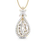 0.78 Ct Natural Diamond Pendants 14k Yellow Rose White Gold