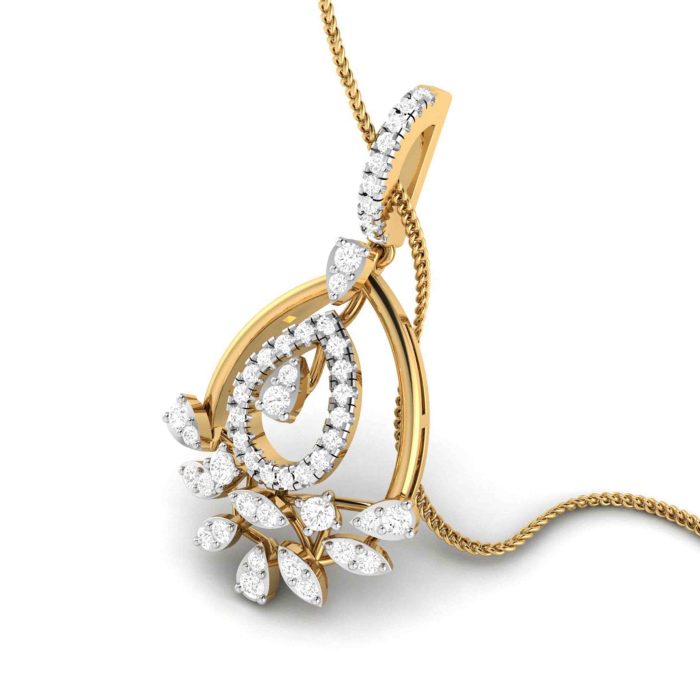 0.51 Ct Natural Diamond Pendants 14k Yellow Rose White Gold - Image 8