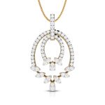0.70 Ct Natural Diamond Pendants 14k Yellow Rose White Gold