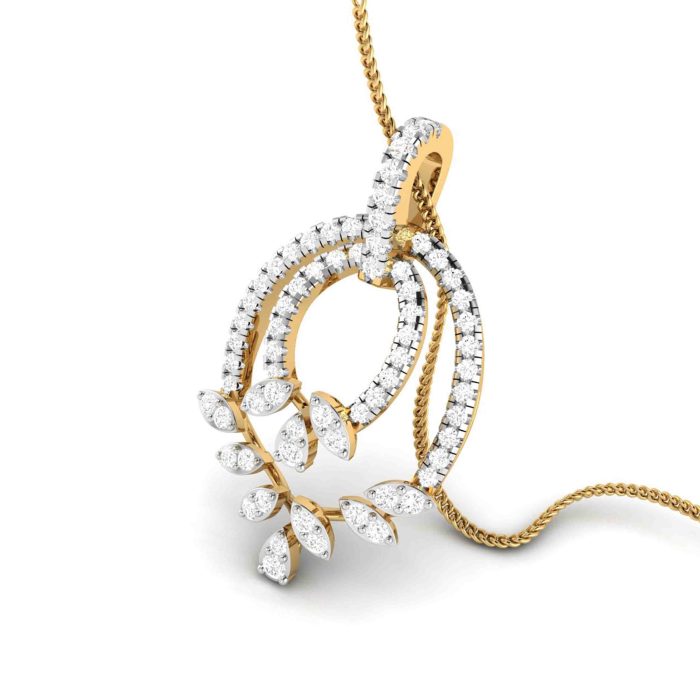 0.70 Ct Natural Diamond Pendants 14k Yellow Rose White Gold - Image 7