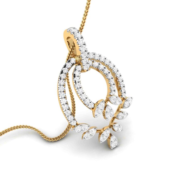 0.70 Ct Natural Diamond Pendants 14k Yellow Rose White Gold - Image 8