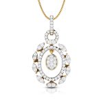 0.86 Ct Natural Diamond Pendants 14k Yellow Rose White Gold