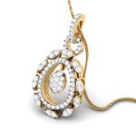 0.86 Ct Natural Diamond Pendants 14k Yellow Rose White Gold - Image 7