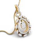0.86 Ct Natural Diamond Pendants 14k Yellow Rose White Gold - Image 8