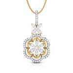0.88 Ct Natural Diamond Pendants 14k Yellow Rose White Gold
