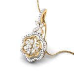 0.88 Ct Natural Diamond Pendants 14k Yellow Rose White Gold - Image 8