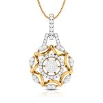 0.80 Ct Natural Diamond Pendants 14k Yellow Rose White Gold