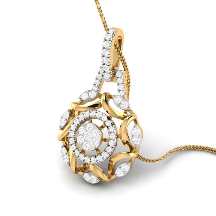 0.80 Ct Natural Diamond Pendants 14k Yellow Rose White Gold - Image 8