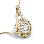 0.80 Ct Natural Diamond Pendants 14k Yellow Rose White Gold - Image 9
