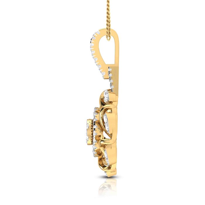 0.80 Ct Natural Diamond Pendants 14k Yellow Rose White Gold - Image 10