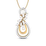 0.66 Ct Natural Diamond Pendants 14k Yellow Rose White Gold