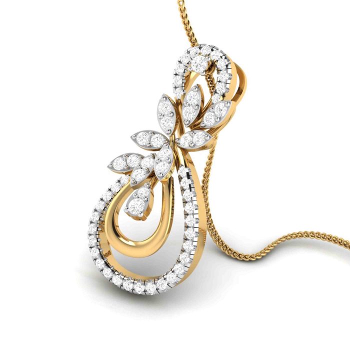 0.66 Ct Natural Diamond Pendants 14k Yellow Rose White Gold - Image 8